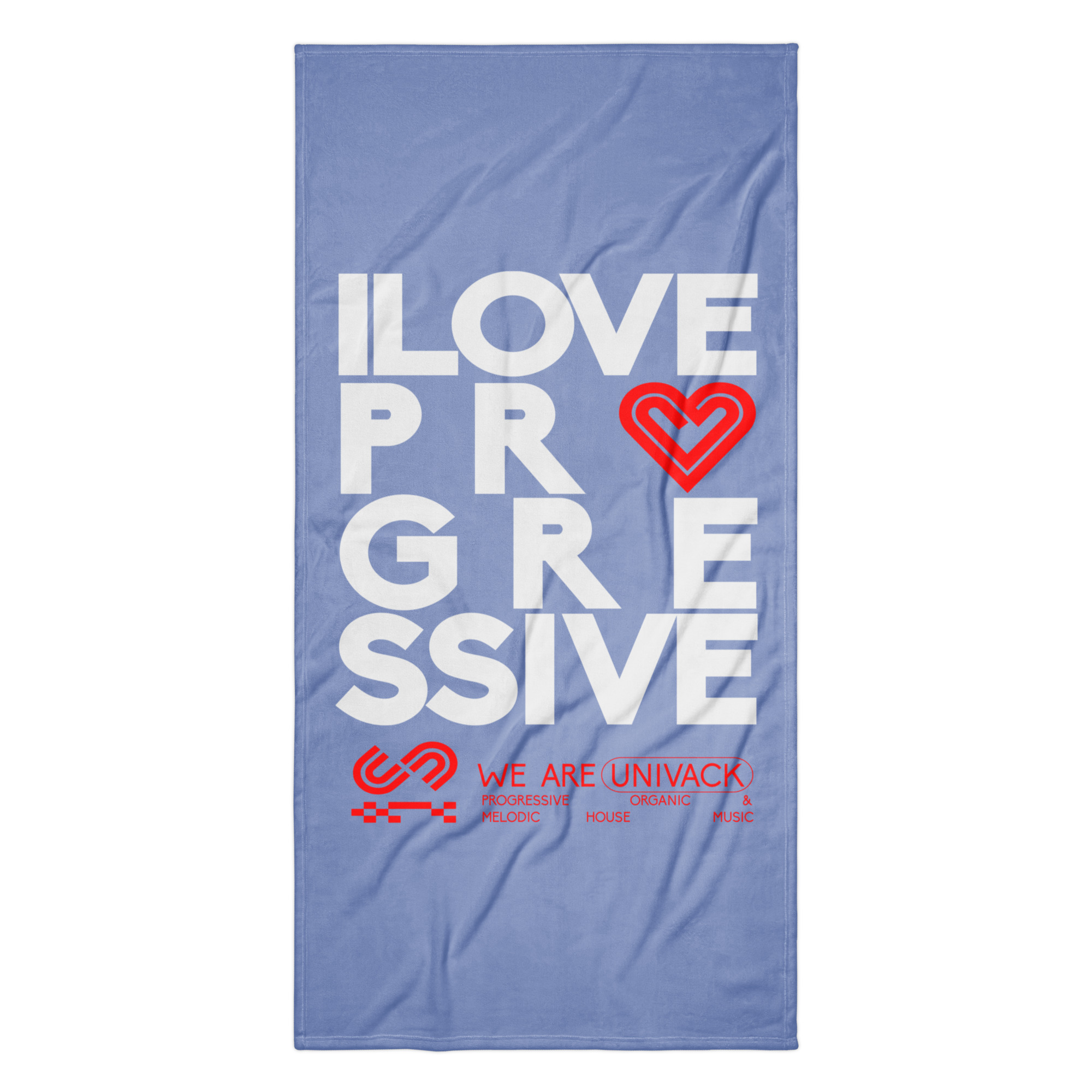 Towel - Univack 'I Love Progressive' (Wild Blue)