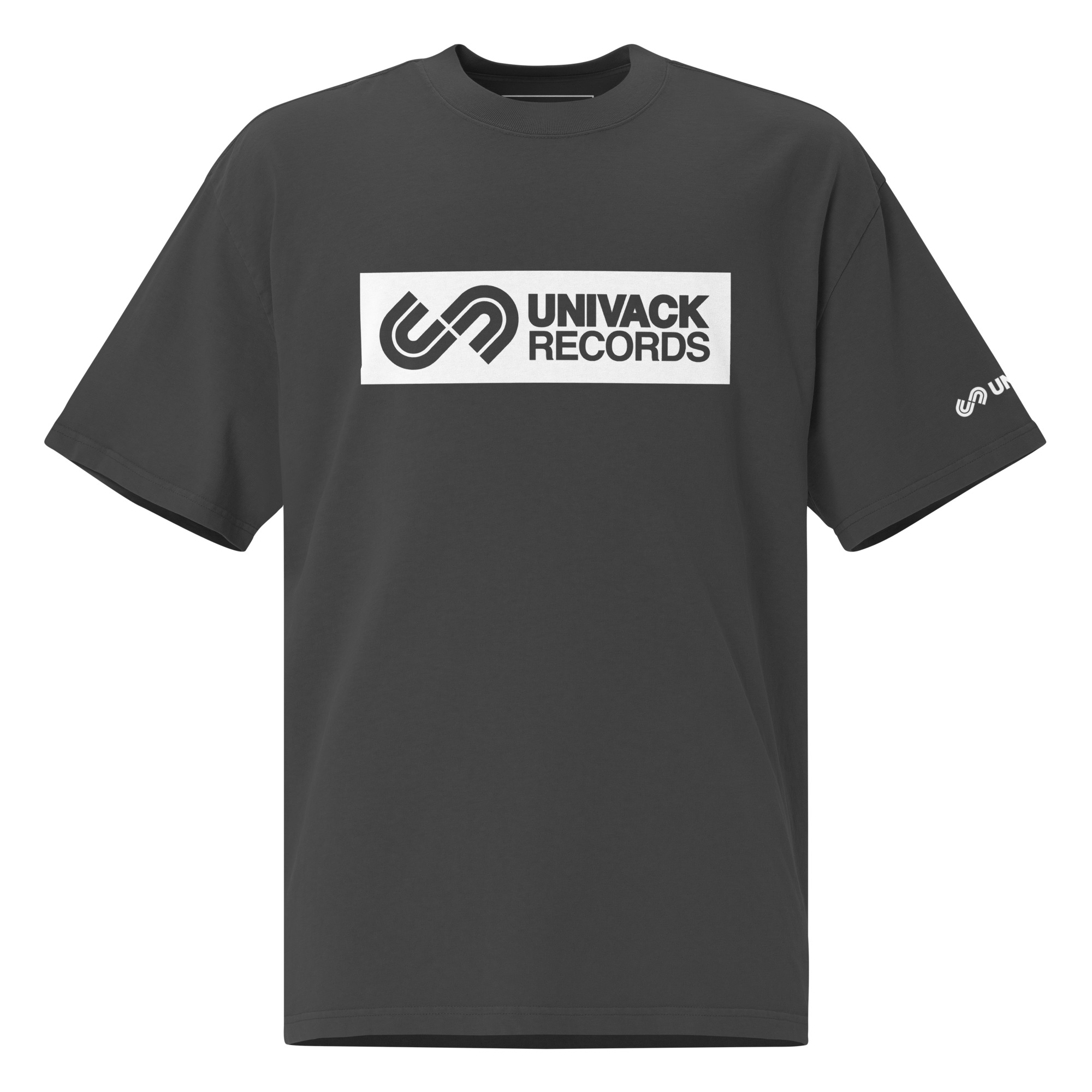Oversized T-shirt - Univack Banner (Faded Black & White)