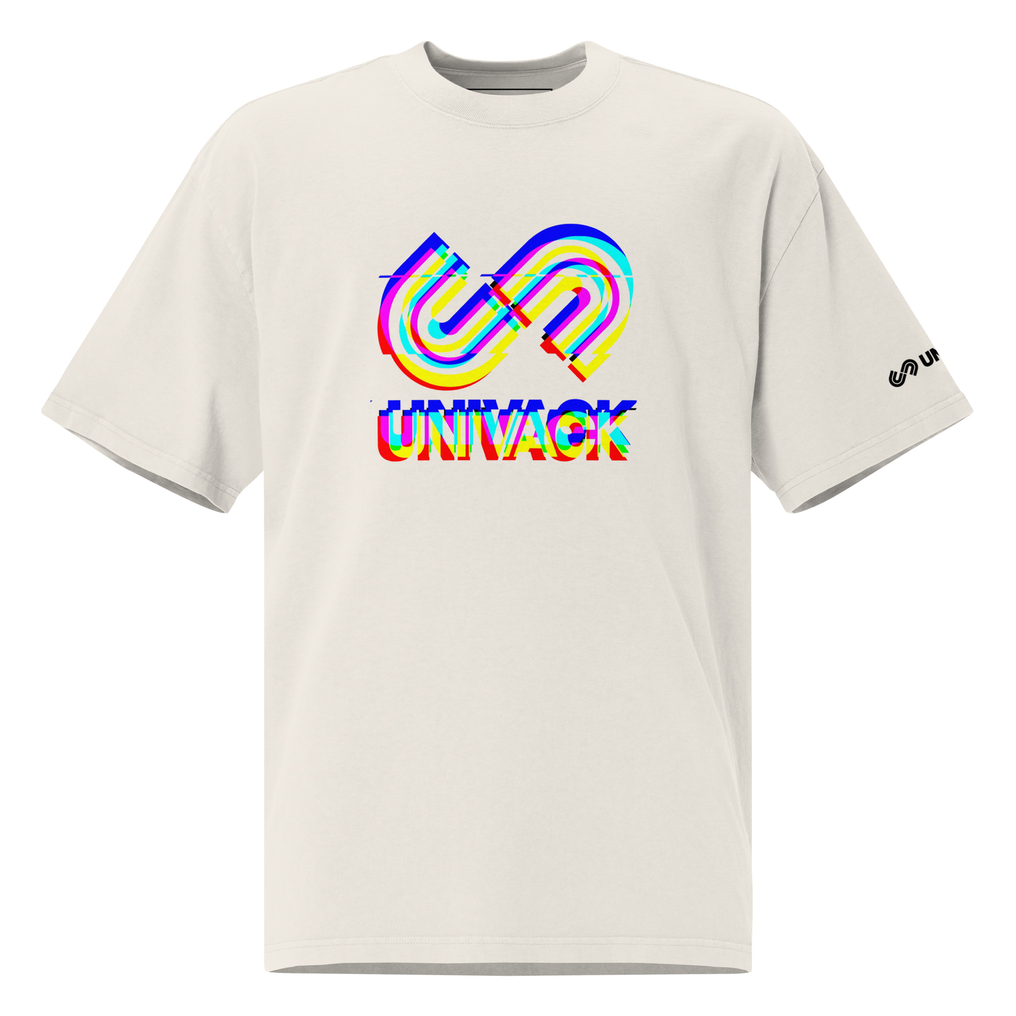 Oversized T-shirt - Univack Glitch (Faded Bone)