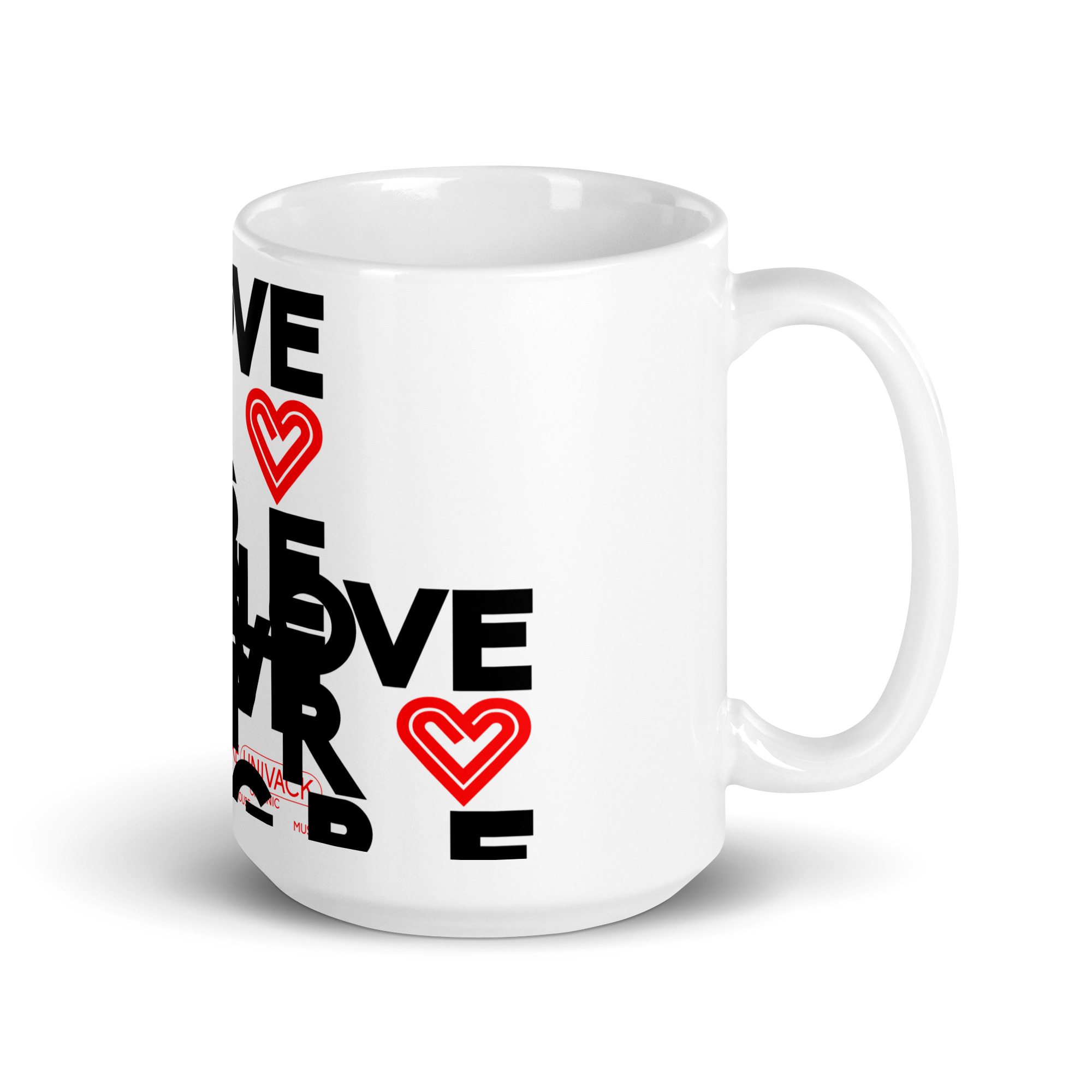 Glossy Mug - Univack 'I Love Progressive' (White)
